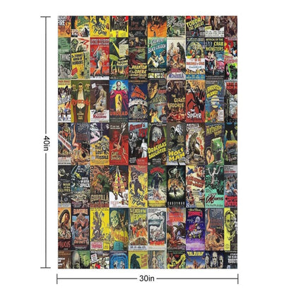 Monster Movie Posters Comfort Throw Blanket