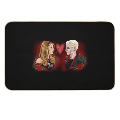 Let Me Rest In Peace (Black Background)  Easy To Clean Bath Mat