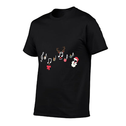 Christmas Santa Snowman Reindeer Music Notes Teacher Holiday  Classic T-Shirt
