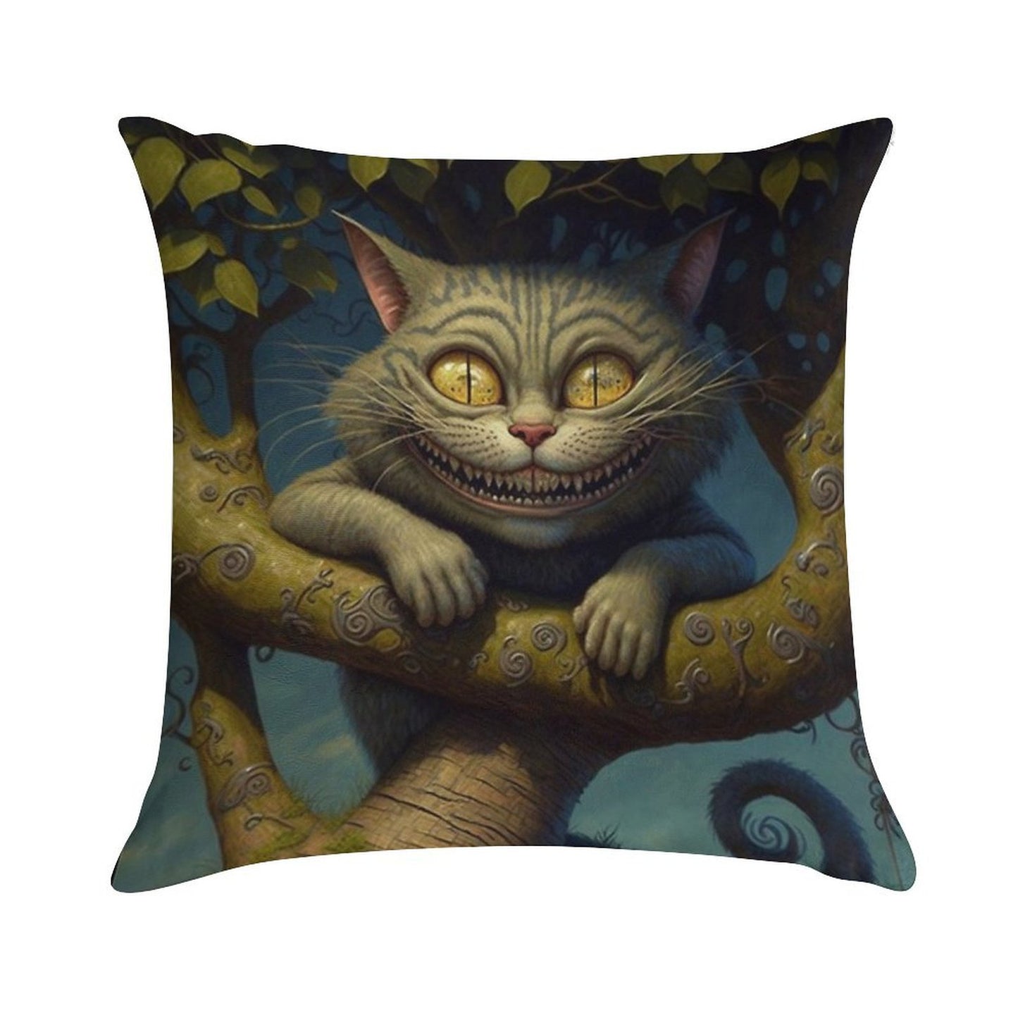 The Cheshire Cat - Alice in Wonderland Collection Soft Decorative Cover Throw Pillow