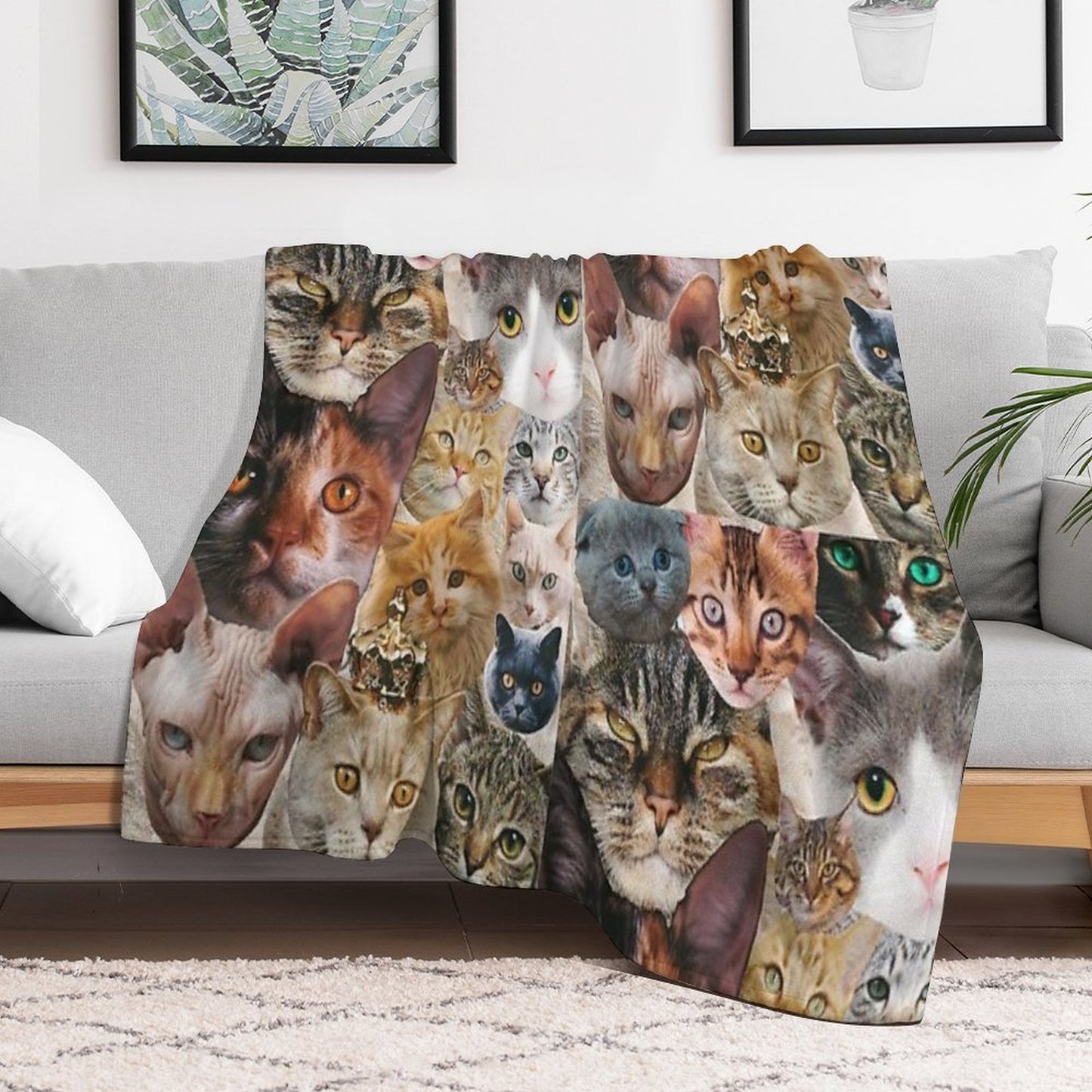 Cat Collage Comfort Throw Blanket