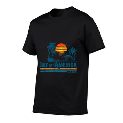 Retro Vintage Gulf Of US America 2025 American Gifts Eco-friendly Material T-Shirt