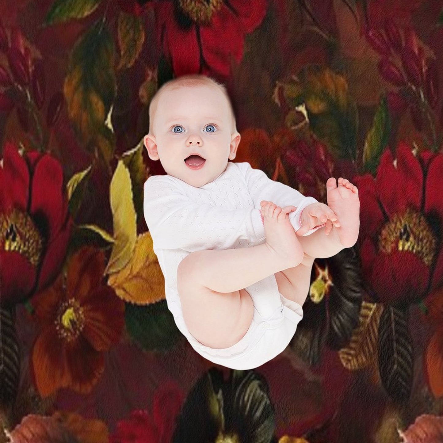 Red Mystical Botanical Night Garden Nightgarden Quick-dry Throw Blanket