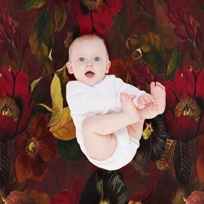 Red Mystical Botanical Night Garden Nightgarden Quick-dry Throw Blanket