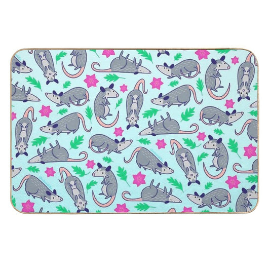 Opossum Pattern  Pet-Safe Bath Mat