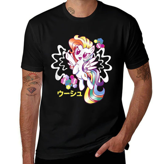 My Little Pony Friendship Is Magic Rainbow Dash Kanji Logo  Oversized Silhouette T-Shirt