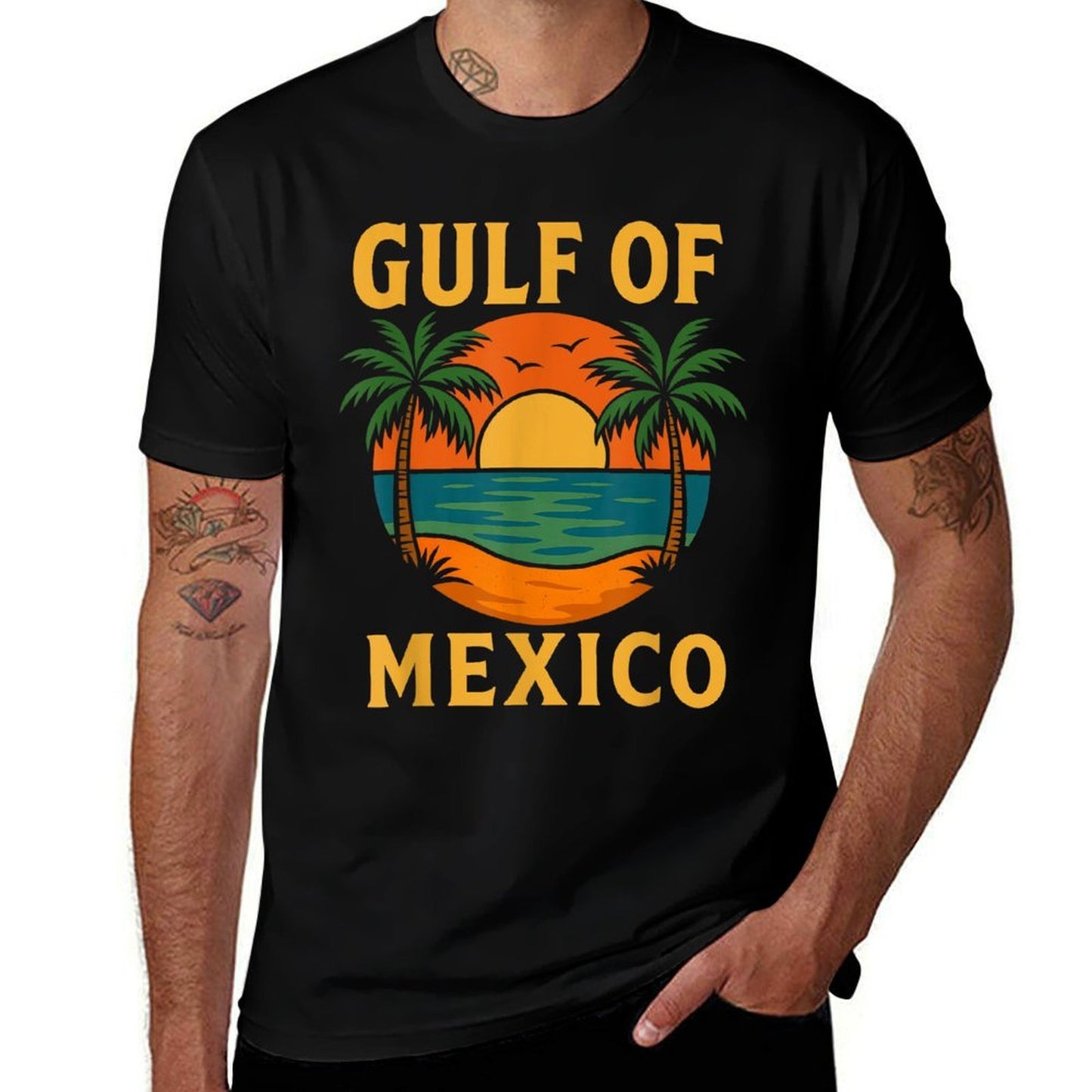 Gulf of Mexico Est 1550 Not US America Retro Vintage Apparel  Tagless Design T-Shirt