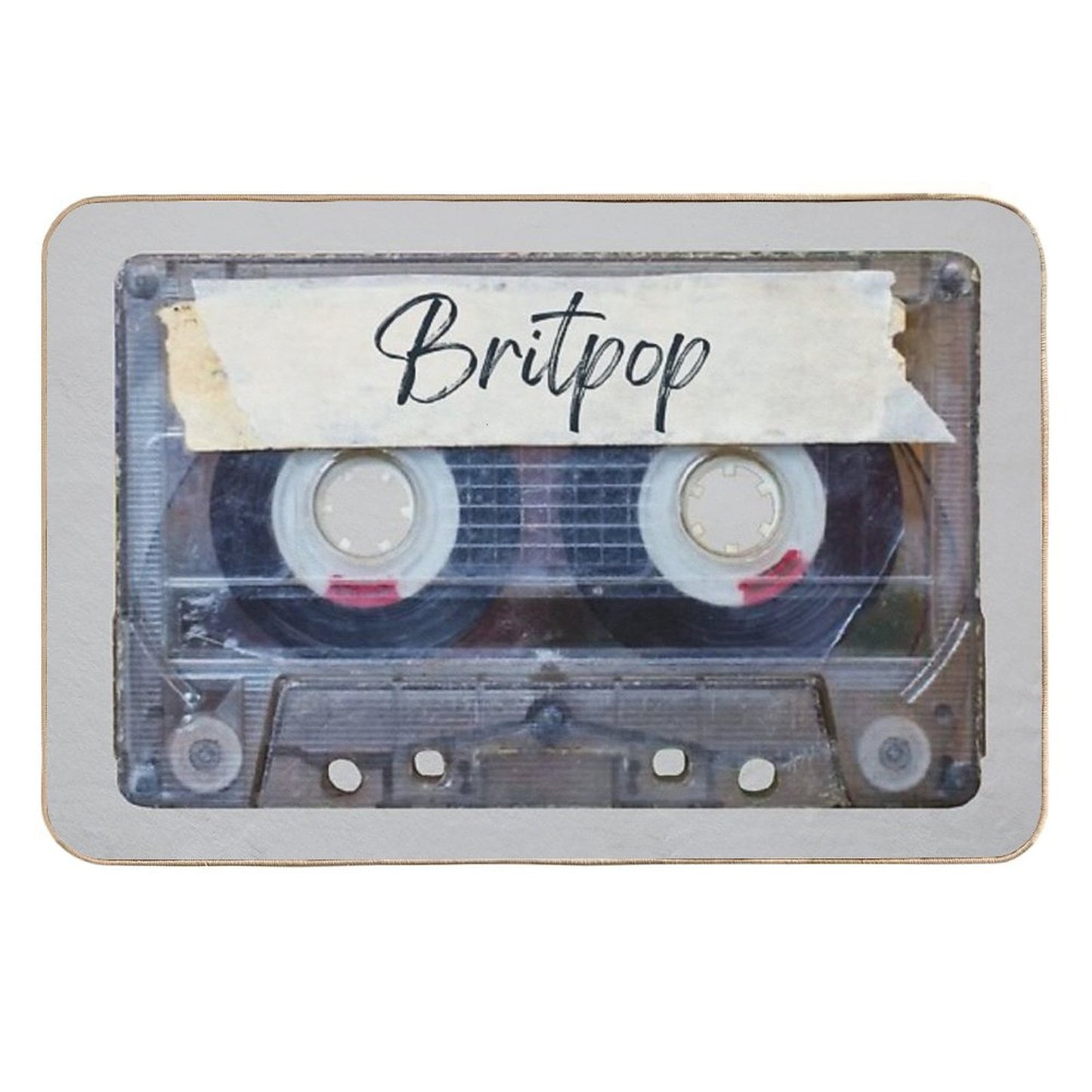 Best of Britpop Music Songs Style Cassette Old School  Easy Maintenance Bath Mat