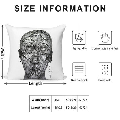 Tattoo Man Soft Multiple Sizes Throw Pillow