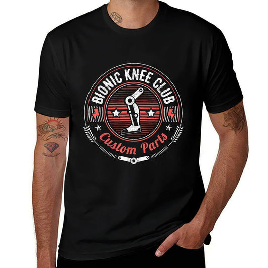 Bionic Knee Club Custom Parts Funny Knee Replacement  Heathered Texture T-Shirt