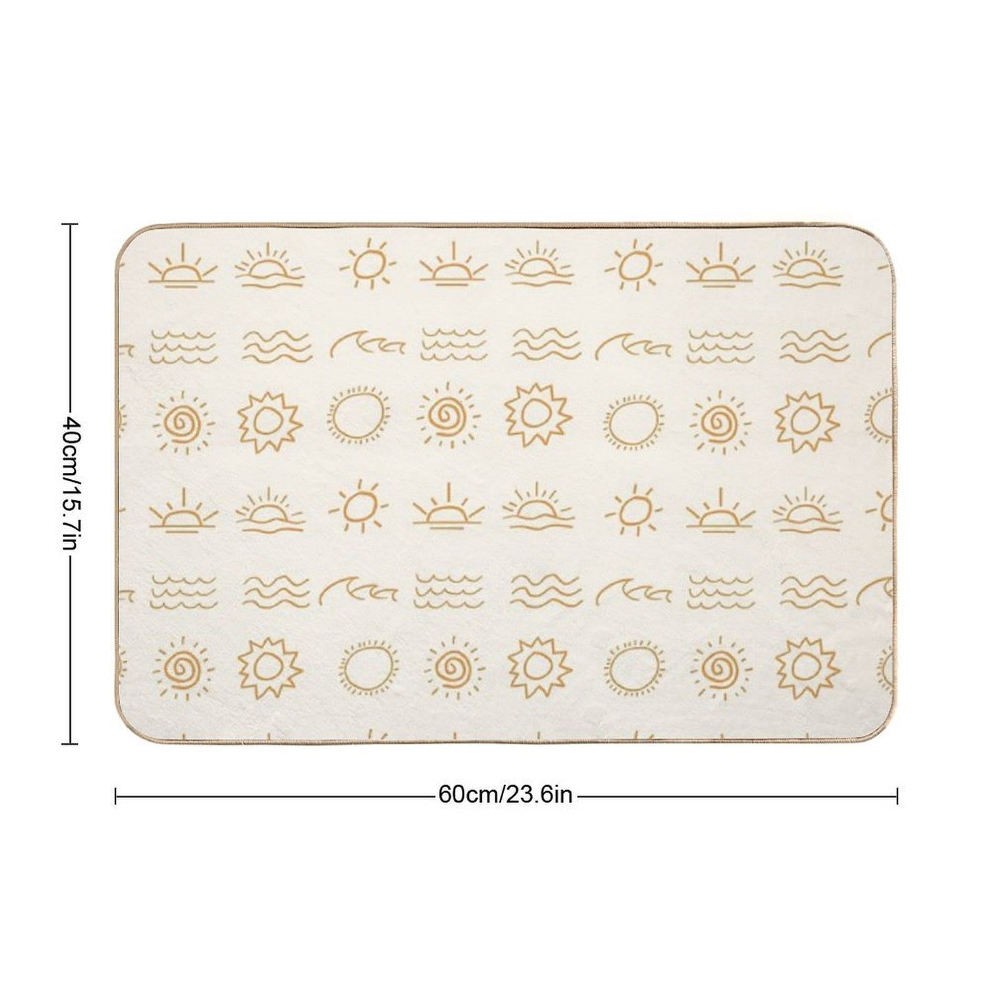 Different Suns Aesthetic  Stain-Proof Bath Mat