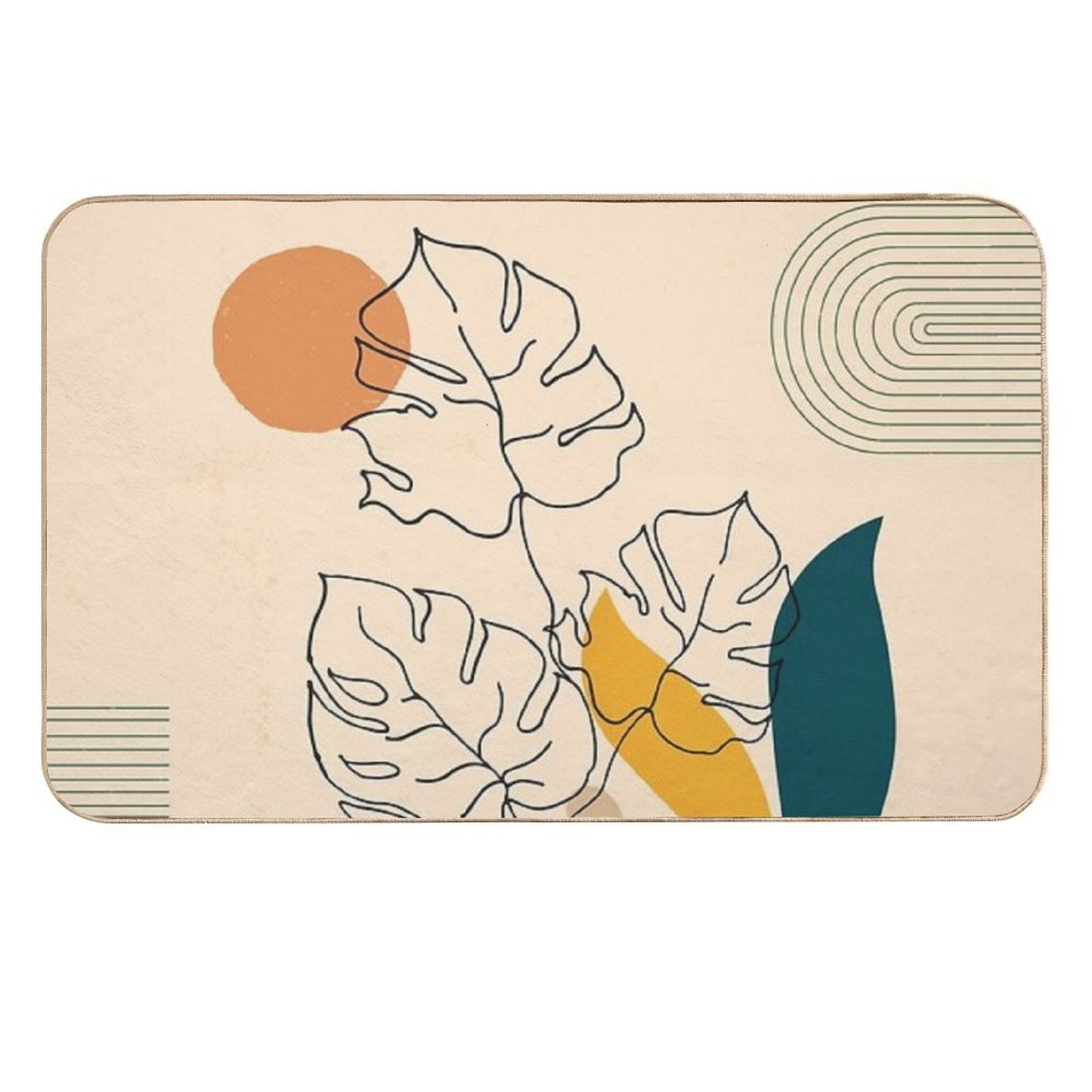 Monstera Love Minimalist  Long-Lasting Bath Mat