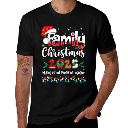 Family Christmas 2025 Matching Outfit Xmas Squad Santa  Relaxed-fit T-Shirt