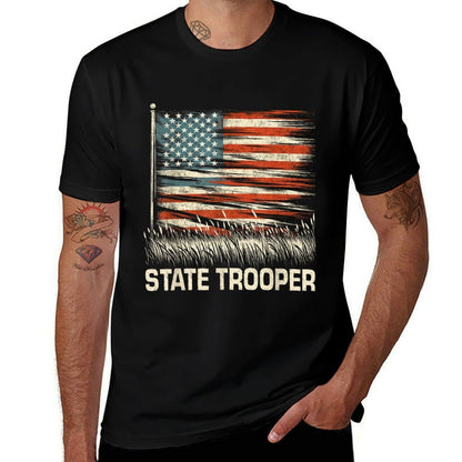 American USA Law Enforcement State Trooper  Quick-drying T-Shirt