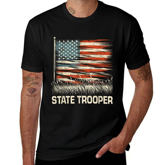 American USA Law Enforcement State Trooper  Quick-drying T-Shirt