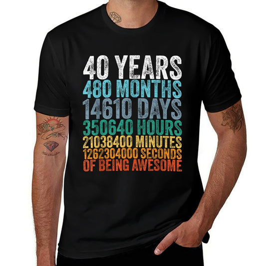 40th Birthday Decoration Men 40yr 40 Year Old Birthday  Odor-resistant T-Shirt