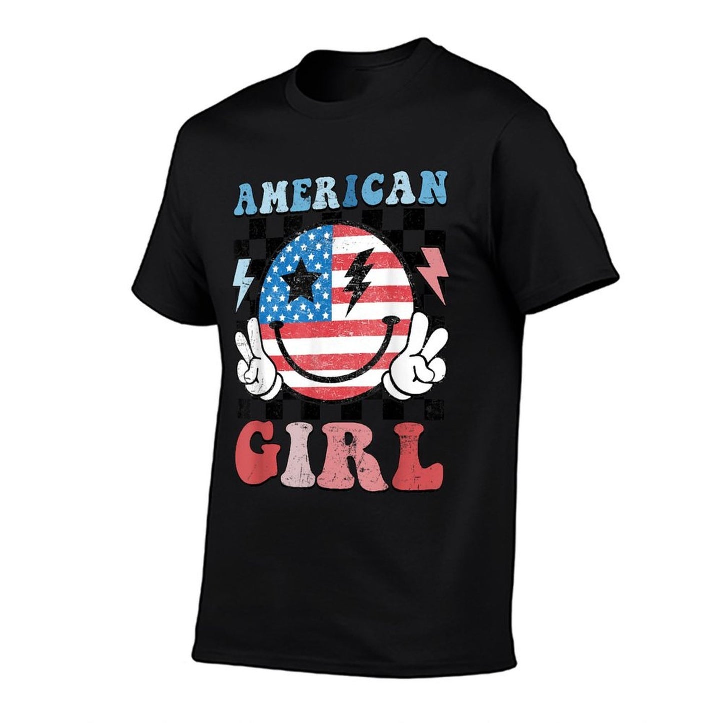 American Girl Toddlerns Kids 4th of July Patriotic  Lightweight T-Shirt