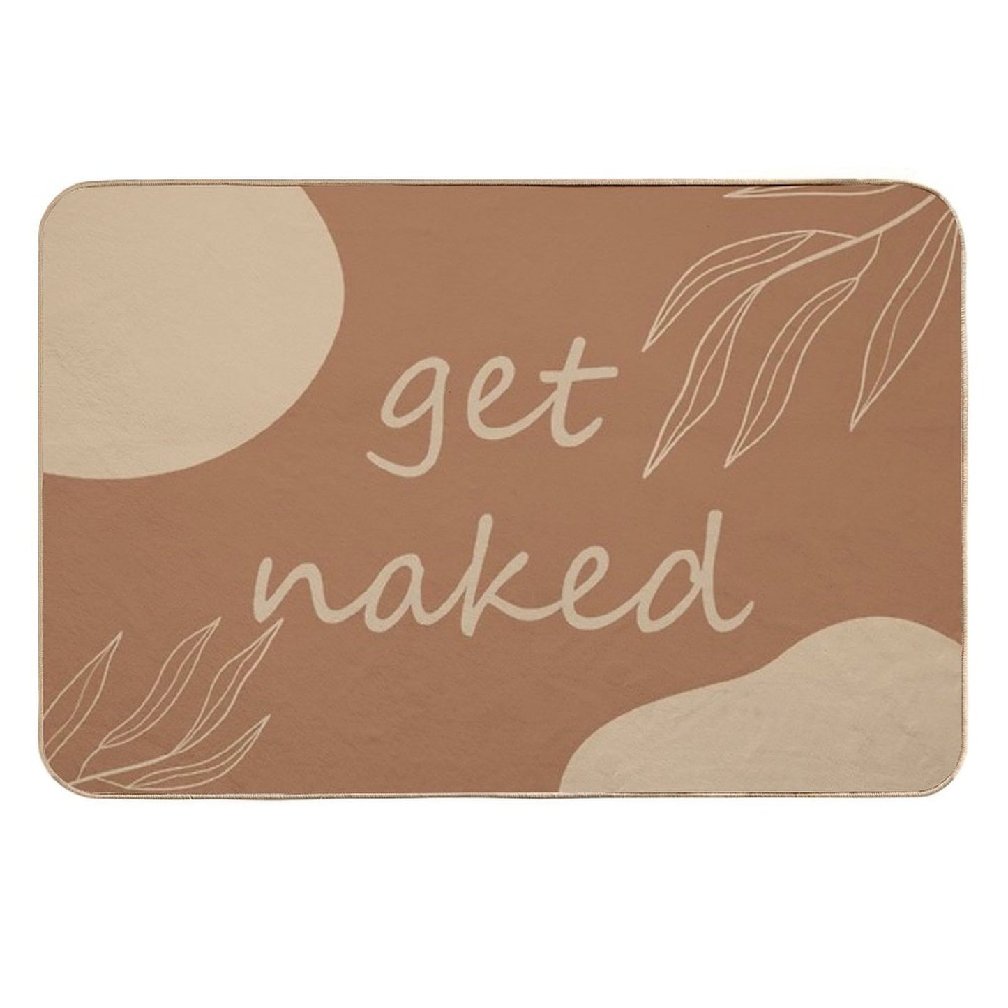 Floral Get Naked  Odorless Bath Mat