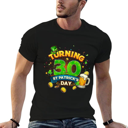 Turning 30 on St. Patrick’s Day 30th Birthday Shenanigans Premium  Tagless Design T-Shirt