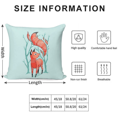 Winter Fox Soft Durable Construction Throw Pillow