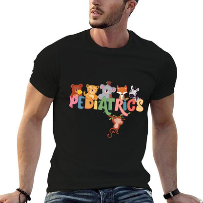Pediatric Nurse PEDS Nursing Appreciation Pediatric Animal  Fade-proof Color T-Shirt