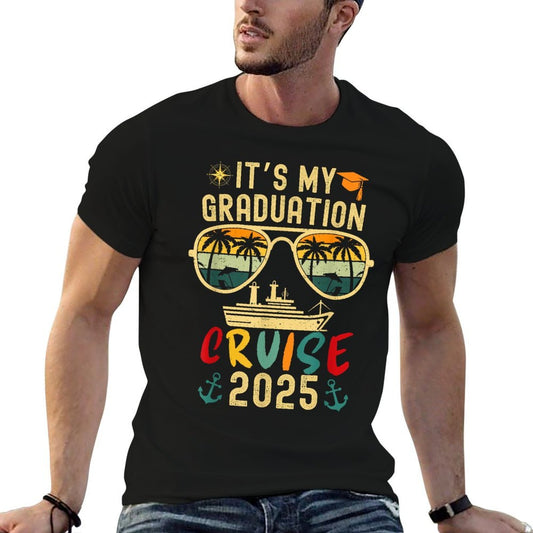 It's My Graduation Cruise 2025 Summer Cruise Seniors Trip  Oversized Silhouette T-Shirt