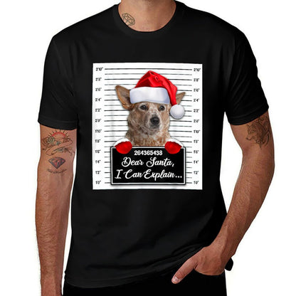 Dear Santa I Can Explain Funny Christmas RED Heeler Xmas  Breathable T-Shirt