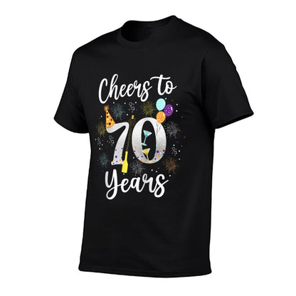 Cheers To 70 Years 70th Birthday Wine Lover Born 1953 Raglan Baseball  Trendy Pattern T-Shirt