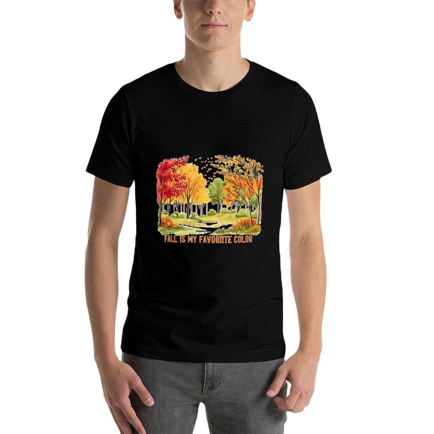 Fall Is My Favorite Color Season Leaves Halloween Fun  Summer-ready Fabric T-Shirt