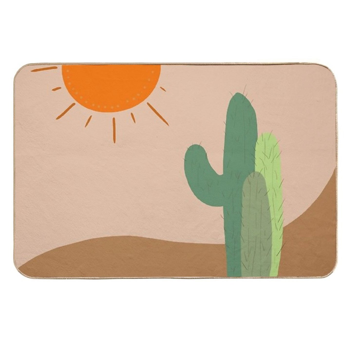 Boho Cactuses  Pet-Safe Bath Mat