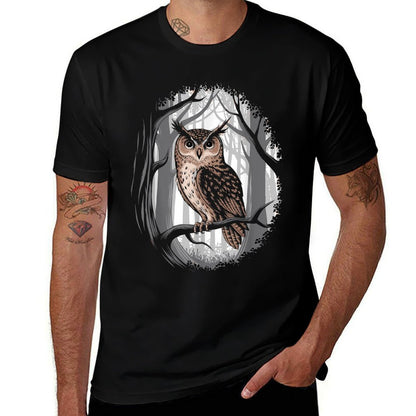 Wisdom Of The Forest Majestic Owl In Twilight  Stretchy T-Shirt