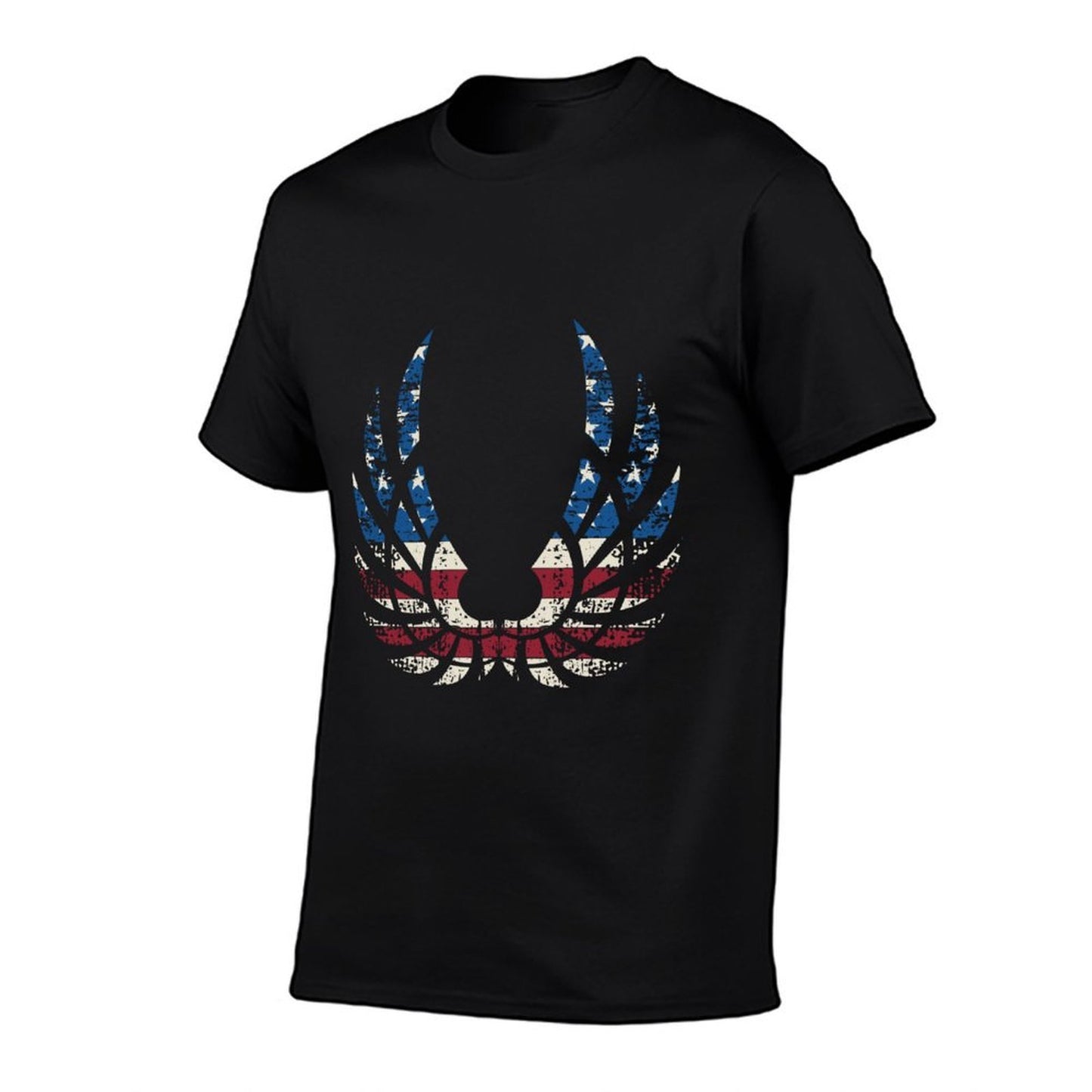 American Flag Angel Wings, 4th Of July  Fade-proof Color T-Shirt