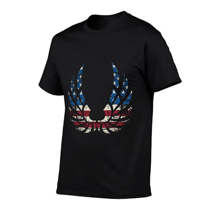 American Flag Angel Wings, 4th Of July  Fade-proof Color T-Shirt