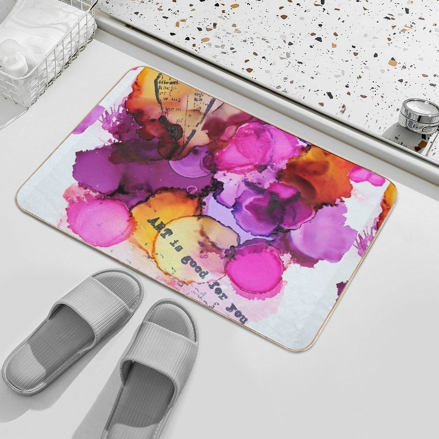 Love Story (happy Art)  Absorbent Bath Mat