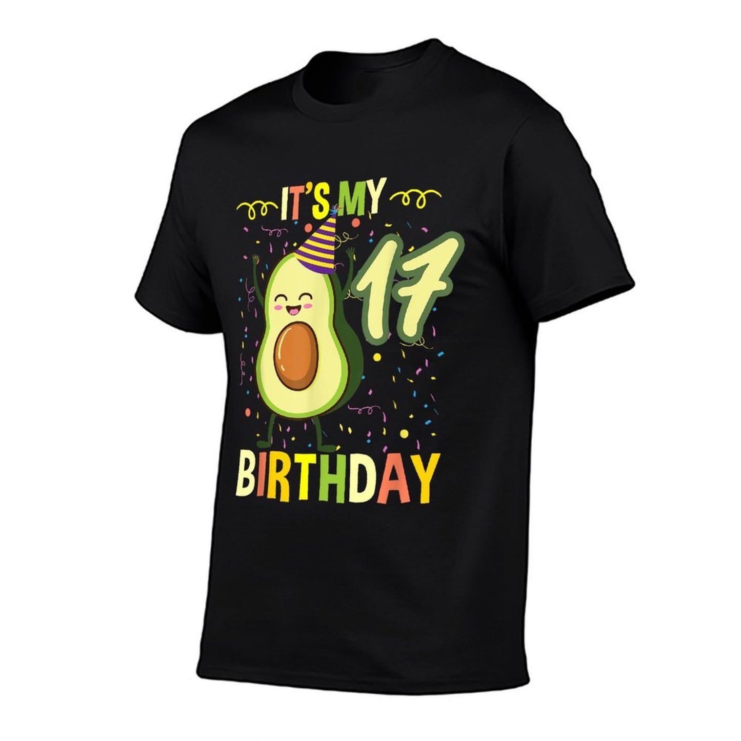 Its My 17th Birthday Avocado  Oversized Silhouette T-Shirt