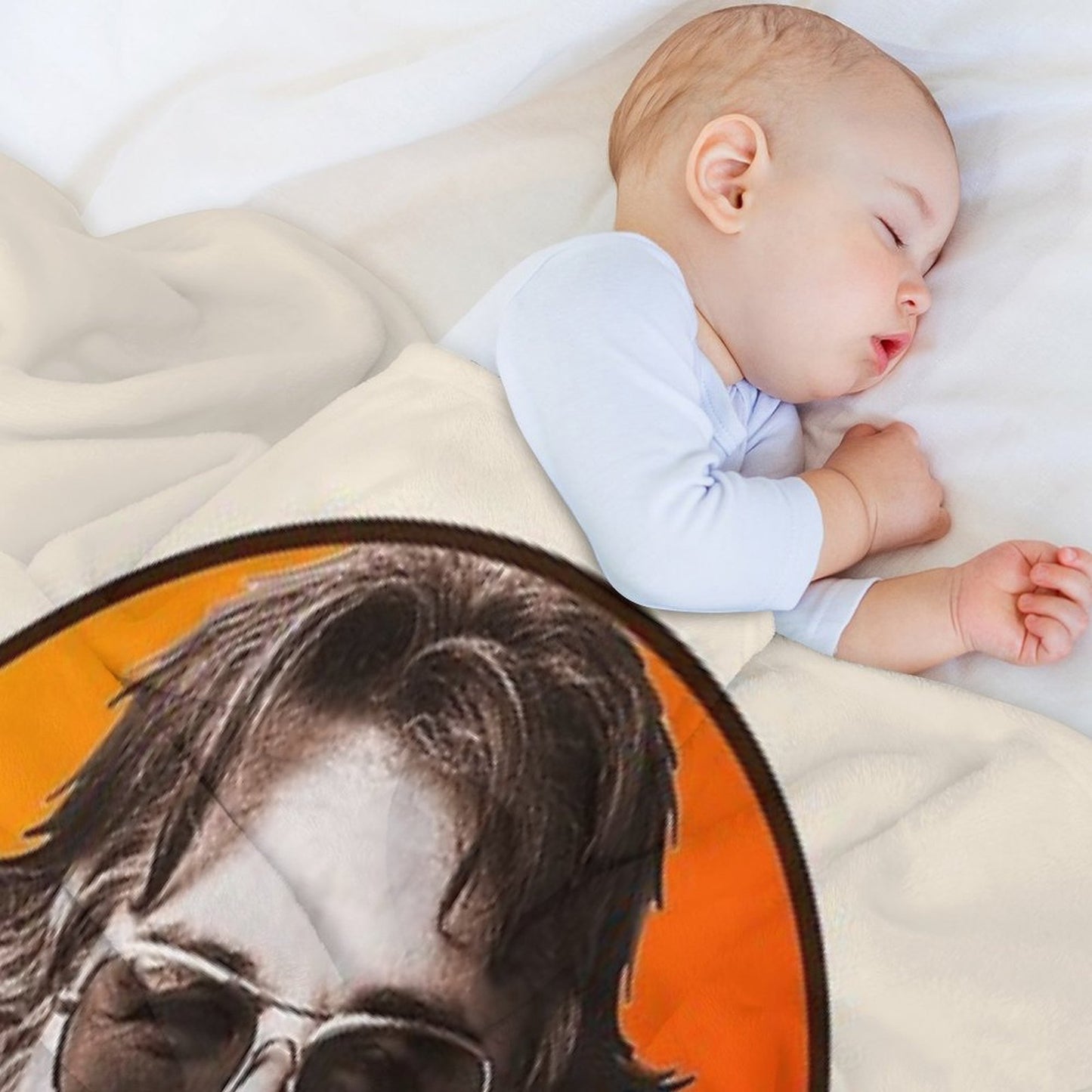 Retro Kenny Rogers Country Tribute Plush Throw Blanket