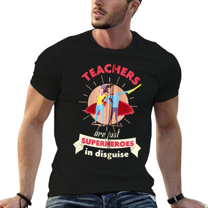 Teachers Are Superheroes in Disguise - Funny BTS T Zip  High-quality Stitching T-Shirt