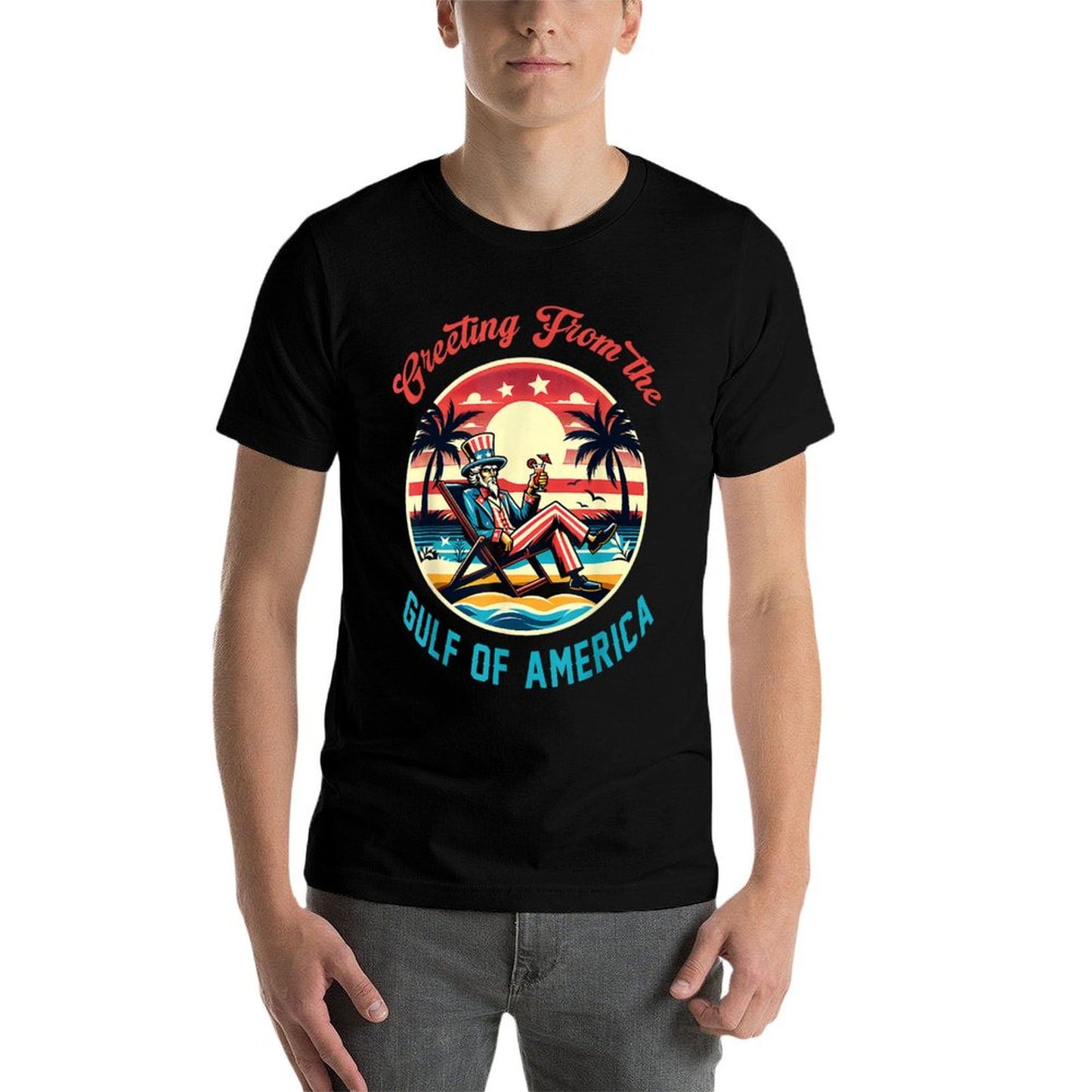 Greeting From The Gulf Of Usa America Trump Patriotic Gulf Moisture-wicking T-Shirt