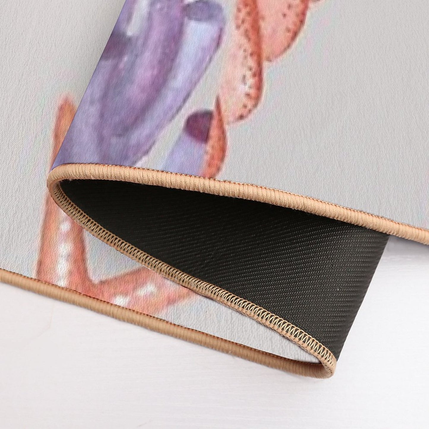 Watercolor Marine Life Pattern - Seashells, Starfish, And Coral Durable Bath Mat