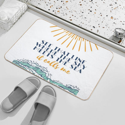 Sky & Sea  Fade-Resistant Bath Mat