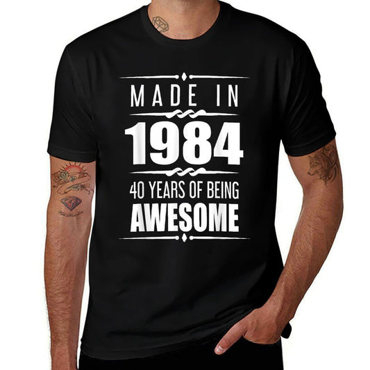 Made In 1984 40 Years of Being Awesome 40th Birthday  Moisture-wicking T-Shirt