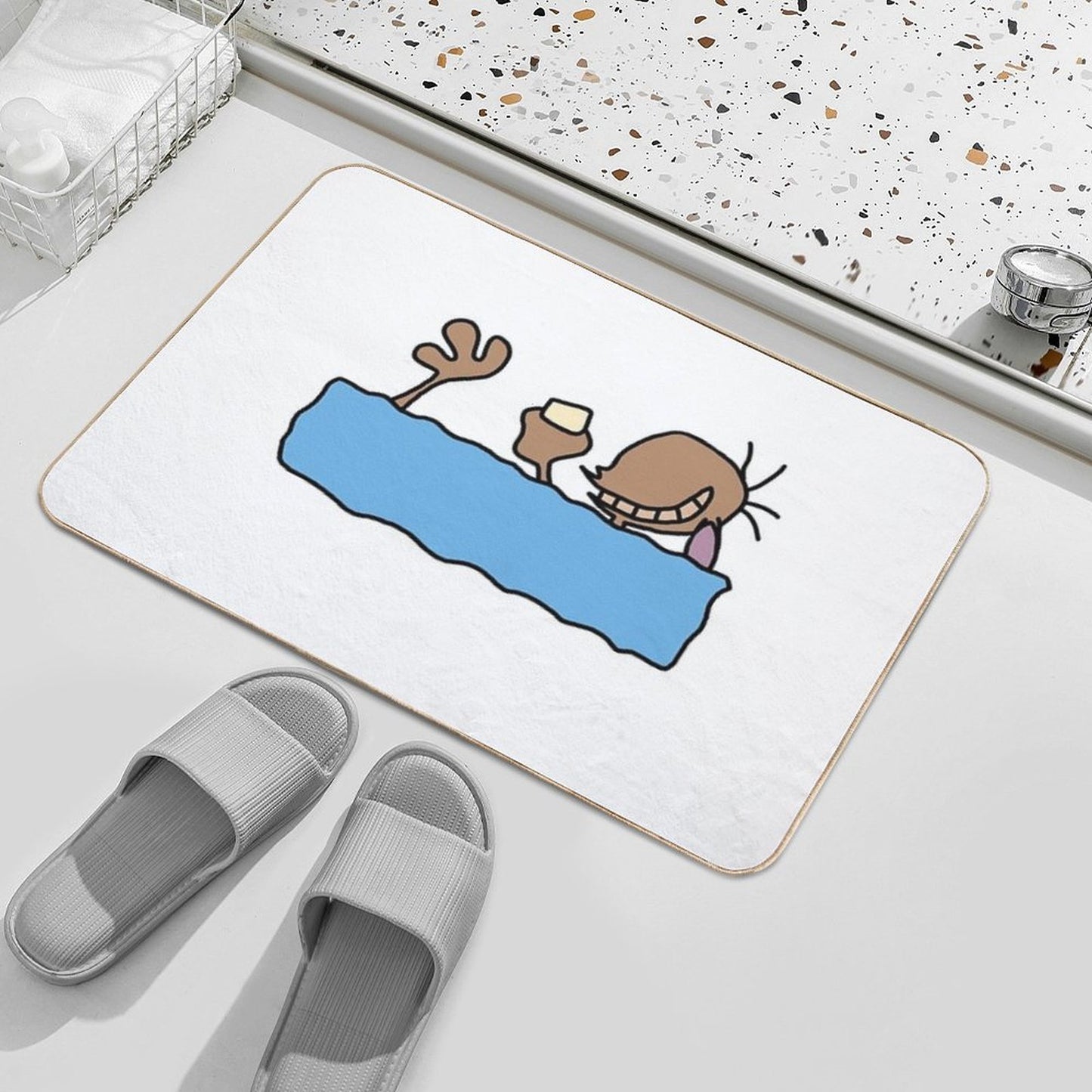 Ren's Beloved Ice-cream Bar - Ren And Stimpy  Pet-Safe Bath Mat