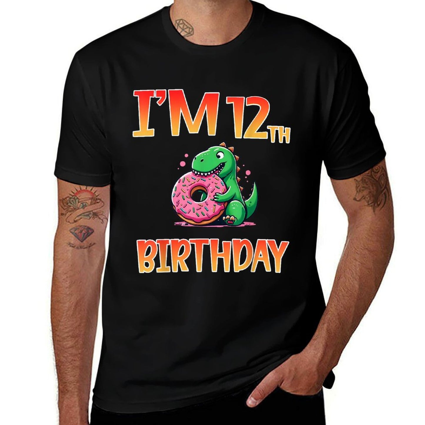 I'm 12 Th Birthday Boy Girl Year Old T Rex Dinosaur Jurassic  Soft T-Shirt