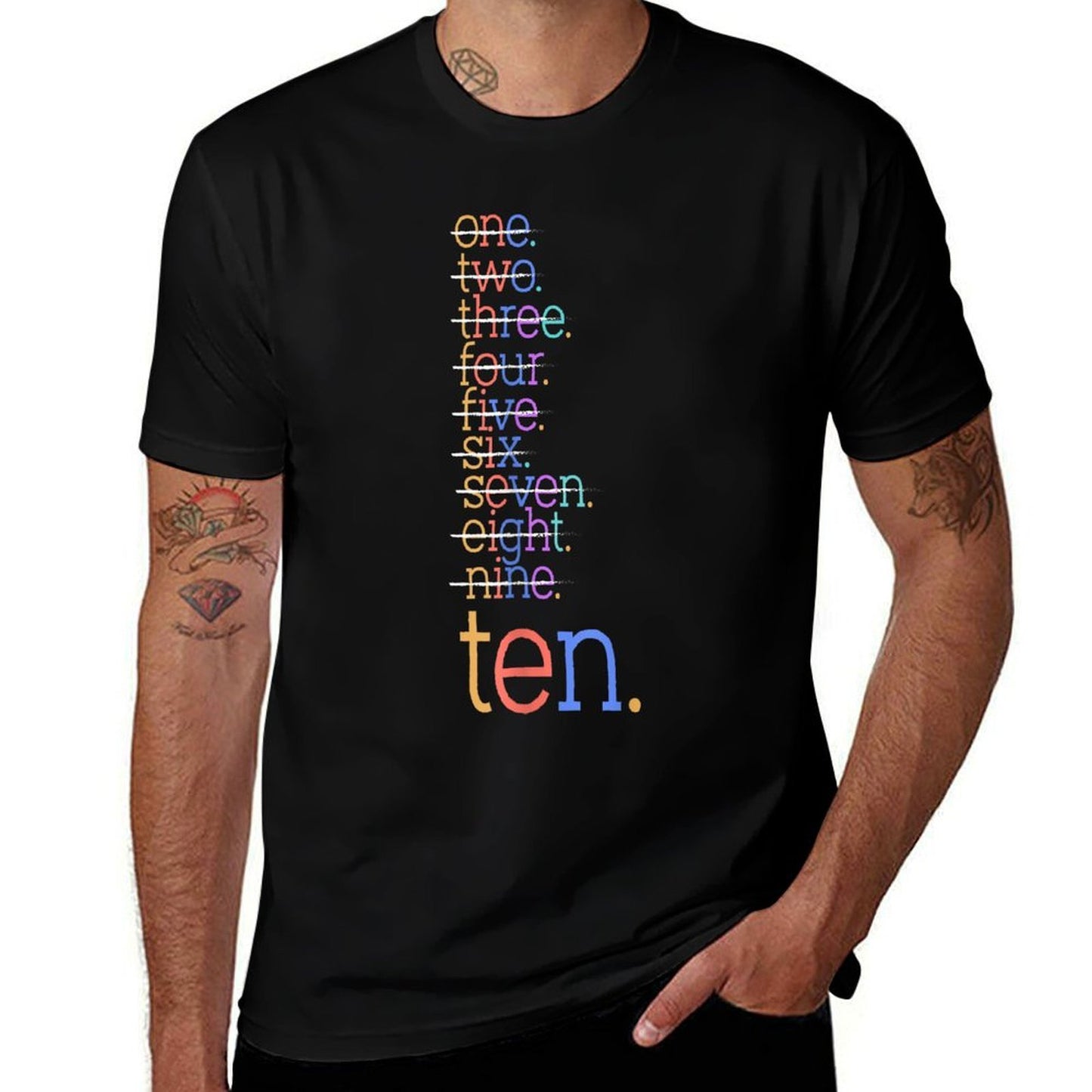 Ten Crossed Out 10th Birthday Design 10-Year-Old  Relaxed-fit T-Shirt