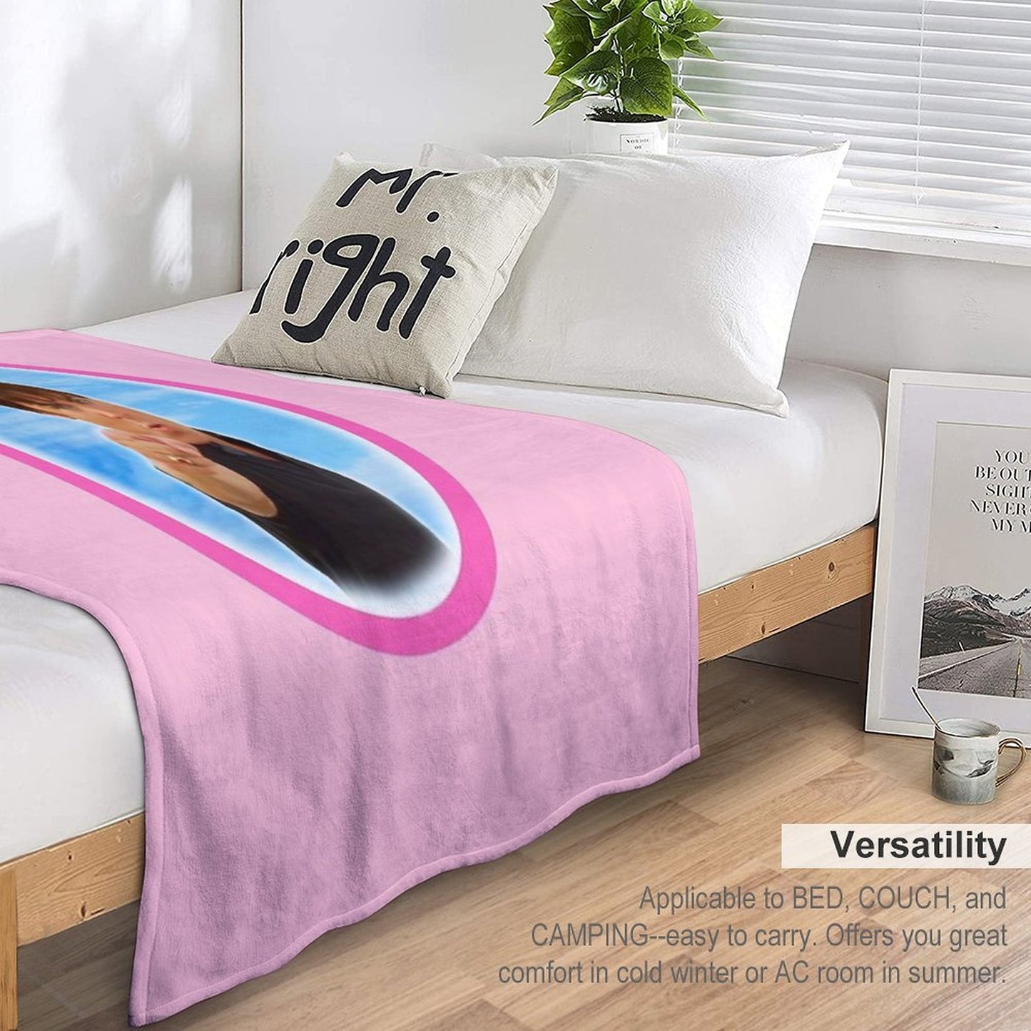 Troy Bolton Says Bet On It High School Musical Zac Efron Fan Art Sustainable Throw Blanket