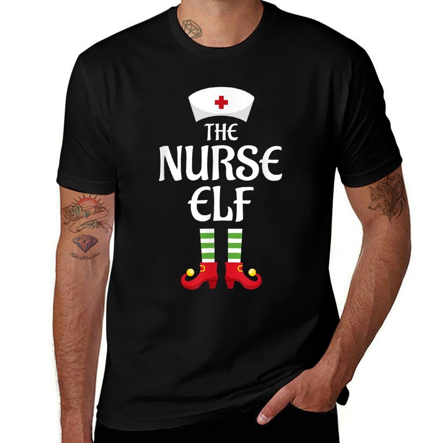 Nurse Elf Family Matching Group Christmas  Breathable T-Shirt