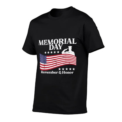Memorial Day USA Remember Honor Patriot Men Women Kids Tagless Design T-Shirt