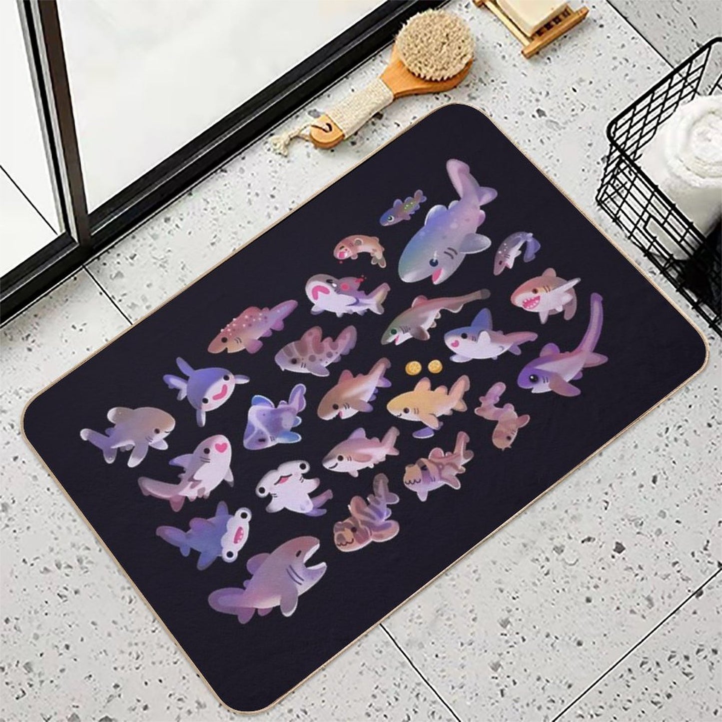 Shark Day 2  Odorless Bath Mat
