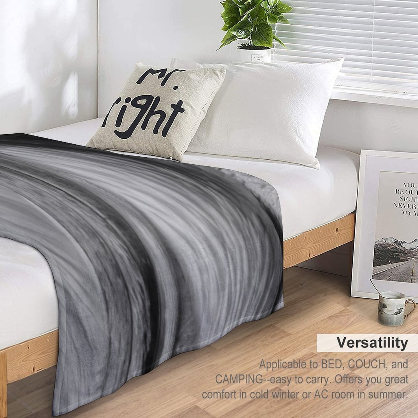 Pelican Portrait in Black And White – Wildlife Fine Art Photography Premium Throw Blanket