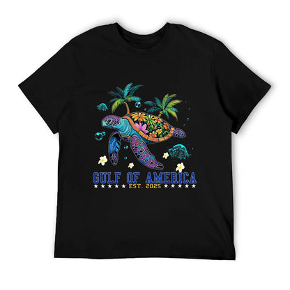 Retro Gulf Of US America 2025 American Flag Gulf Mexico Slim-fit Cut T-Shirt